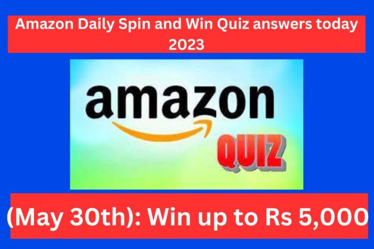 Amazon Daily Spin and Win Quiz